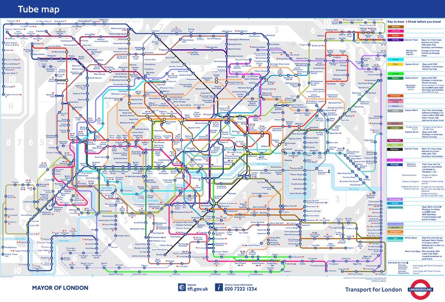 The Fictional Tube Map for WLTM.